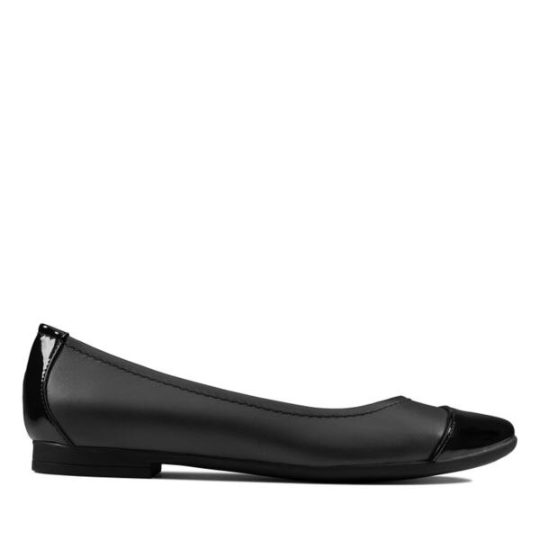 Clarks Womens Atomic Haze Flat Shoes Black | CA-2813045
